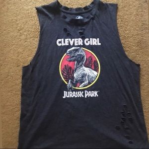 Jurassic Park “Clever Girl” distressed tank NWOT
